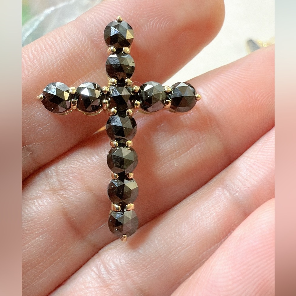 Black Diamond Cross Pendant